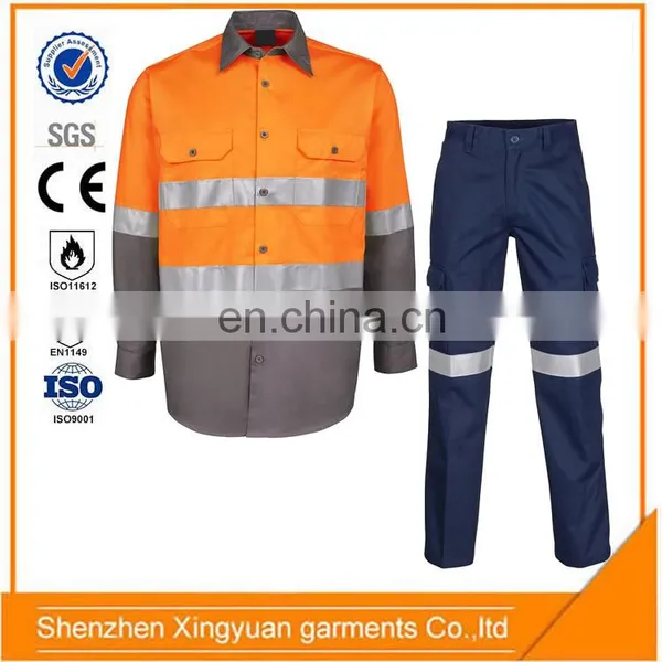 100%Cotton Fire Retardant Safety Working Boiler Suit With Reflector photo-6