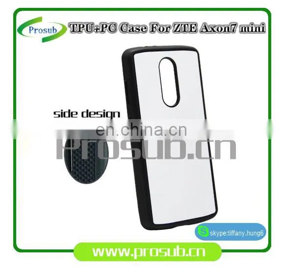 2d Sublimation Heat Transfer PC +TPU Silicon Blank Cell Phone Case With Metal Sheet for Prosub-ZTE Axon7 Mini photo-4