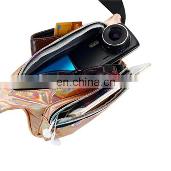 Water Resistant Shiny Neon Fanny Bag Hologram Bum Travel Waist Pack photo-5