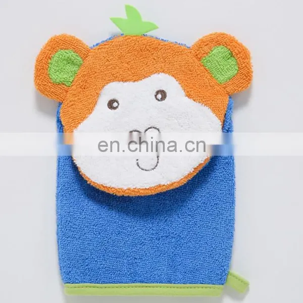 Baby Shower Gifts Terry Cloth Animal Shaped Bath Puppets Gloves Baby Wash Mitt photo-3