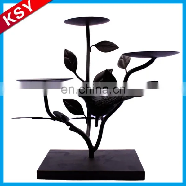 Top Quality Wall Hanging Bottle Lantern Metal Tree Branch Chandelier Candle Holder photo-2