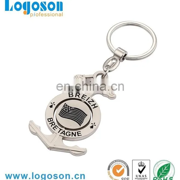 2017 Logoson Zinc Alloy Spinning Keychain photo-6