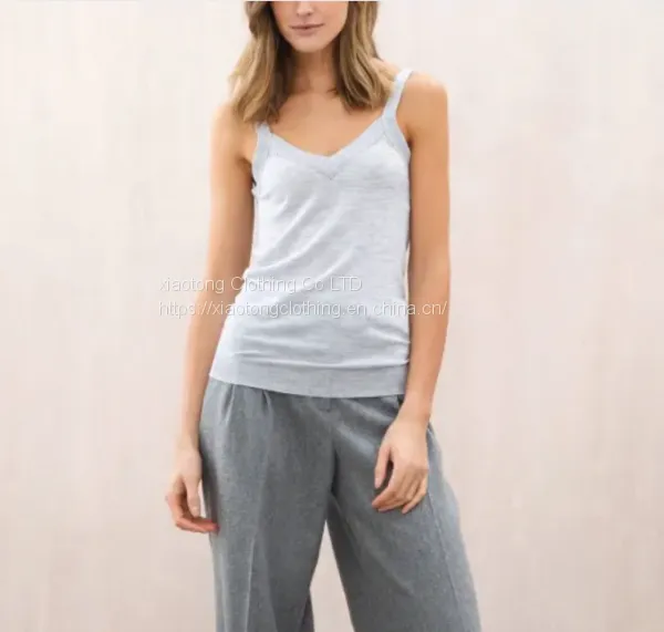 Ultrafine Worsted Merino Wool Pointelle Camisole
