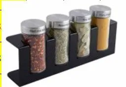 4 Jars Spice Racks Set Countertop Spice Rack Inside Cabinet Spice Rack Organizer