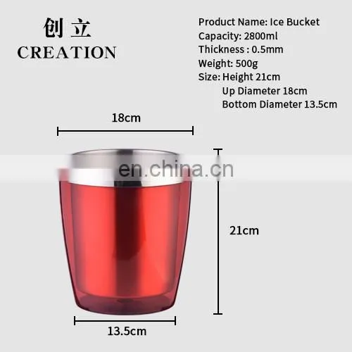 Factory Direct 750ml Promotional Small Blue Vintage Mini Champagne Cheap Plastic Wine Ice Beer Buckets Cooler Barrel With Lid photo-5
