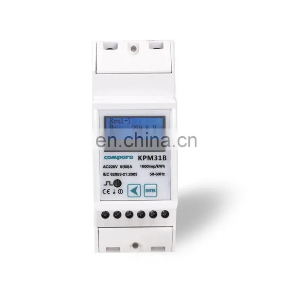 Electric Energy Meter Factory KPM31B10(60) Single Phase Ethernet Din-rail Modbus LCD Smart M-bus Solar dc Energy Meter photo-4