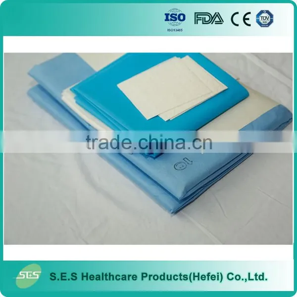 China Golden Supplier Disposable Sterile Caesarean Drape Pack / Surgical Operation Packs photo-2