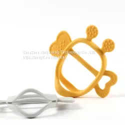 Food Grade InfanT Baby Kids Teething Teethers Toy Animal Toys Bee With Comfort Molars Silicone Baby Teethers Bpa Free photo-3