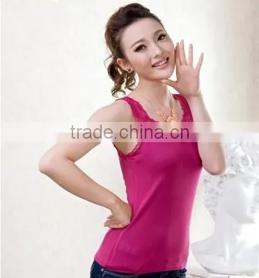 2015 New Style Girls Sexy Tank Top With Lace Summer Vest Bulk Buy From China photo-5