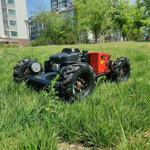 Petrol Brushless Walking Motor Adjustable Cutting Height RC Controlled Lawn Mower photo-3