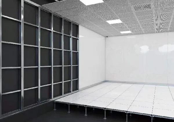 Anti-Static Steel Sandwich Wall Panels for Data Centers – 0.5mm-1.0mm Steel Facing, Custom Heights, ESD Flooring System Available