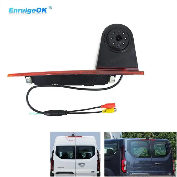 EnruigeOK Third Brake Light Reverse Backup Camera for Ford Transit Custom Van (2016-2024)
