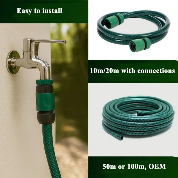 Hot Sale 1/2 Inch Kink-Twist-Free Non-Expanding Lightweight High Pressure PVC Garden Hose photo-5