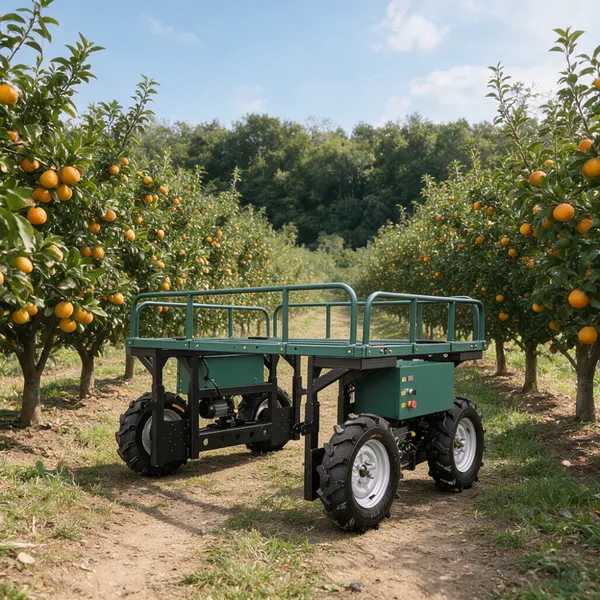 Electric Drive Remote Control Transporter Vehicle For Greenhouse Material Handling