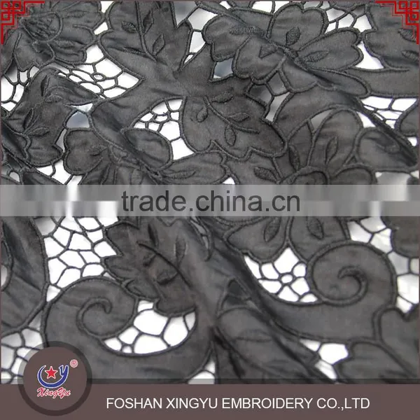Factory Direct Sale Water Soluble Chemical Printing 100%polyester Guipure Lace Design Embroidery photo-3