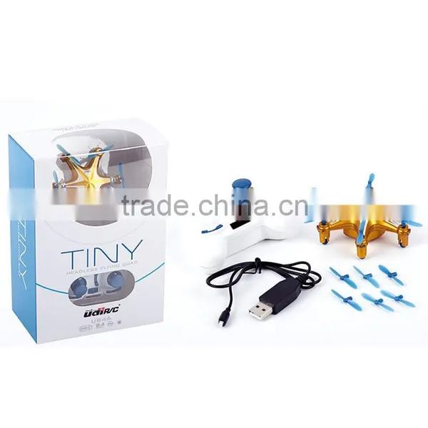 Tiny Headless Flying Quadcopter U846 3D 6-axis RC Mini Nano Drone With Light photo-3