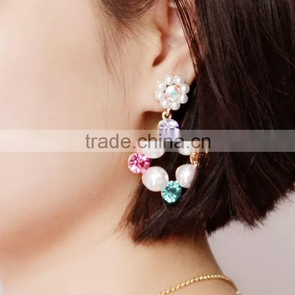 New Arrival Necklace/Earrings Jewelry Set Jewelry Set For Wedding Color Flower Pearl Jewelry Sets photo-5