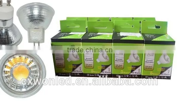 High Lumens Bright 220v 450lm 90lm/w 50 Halogen Replace Cob Led Mr16 5w Spotlight Gu10 photo-6