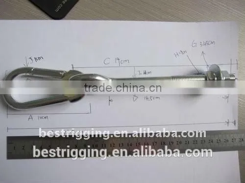 Cheap Price High Quality Swing Hook With Bolt& Nut With Snap Hook OEM Service photo-3