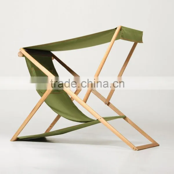 XZ Shape Folding Wooden Beach Chair Backpack photo-2
