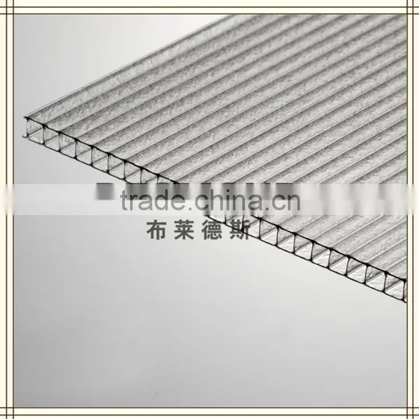 2 Layers Polycarbonate Sheet PC Sheet Sun Sheet Plastic Building Material 10 Years Gurantee With UV Finish photo-3