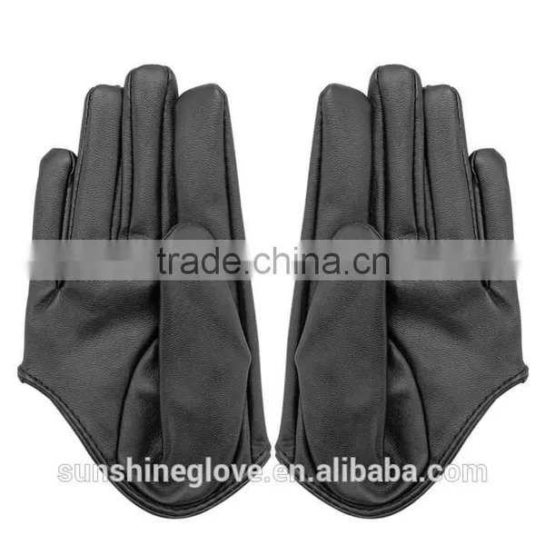 pu Dress Leather Half Gloves photo-2
