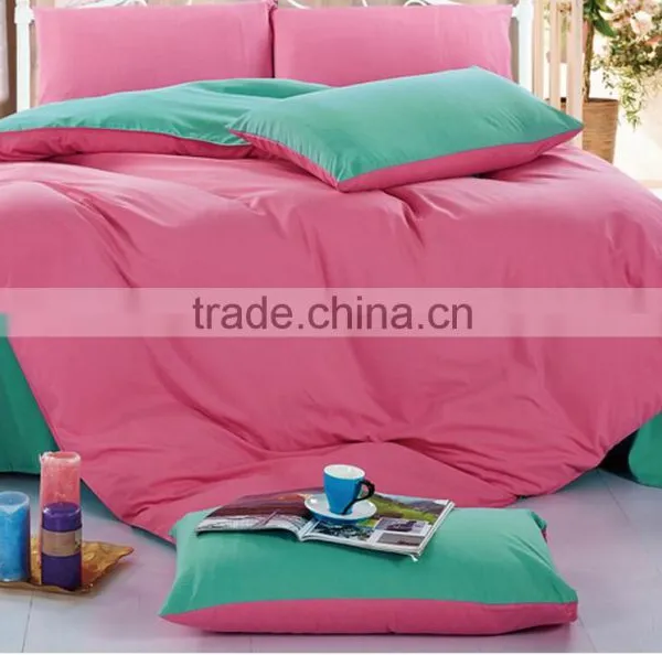Pure 100% Cotton Quality Hotal,house Home Plain Solid Color Bedding Sheet Duvet Cover Sets photo-2