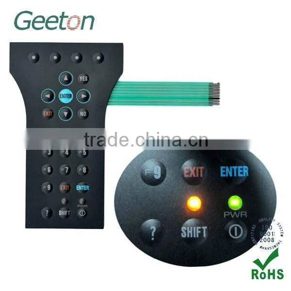 tactile control panel switch with LED