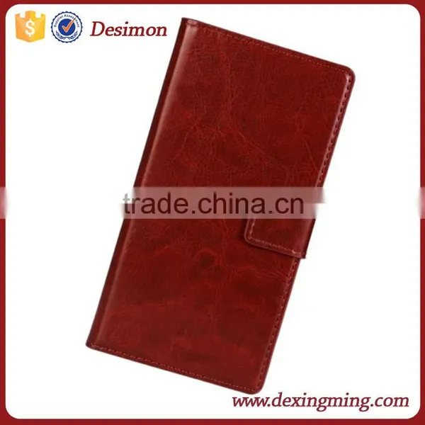 Crazy Horse Custom LOGO Cheap Price for Xiaomi Redmi Note Leather Case photo-3