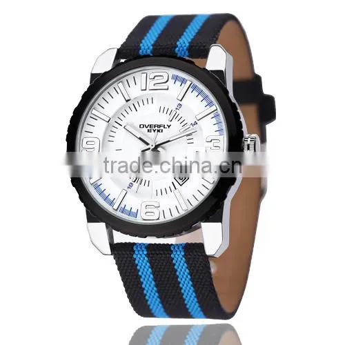 Charming EYKI Brand Men's Fabric Stripe Watch Water Resistant Male Quartz Watch photo-2