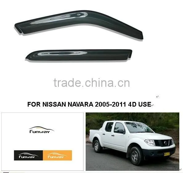 CAR DOOR VISOR RAIN DEFLECTOR FOR NISSAN NAVARA 2005-2011 4D USE