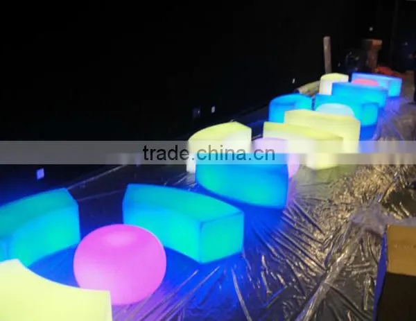 Commercial Led Circled Glowing Light Chair Led Furniture Led Table Led Chair General Use and No Folded Led Chair photo-5