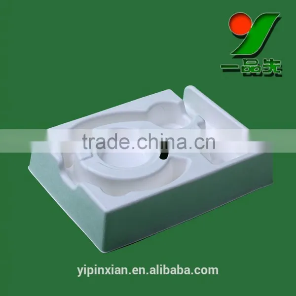 100% Biodegradable Eco-sugarcane Pulp Headset Packaging Tray , Electronics Molded Paper Pulp Packaging photo-3