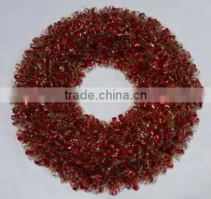 2015 New Color Christmas PET Tinsel Wreath photo-4