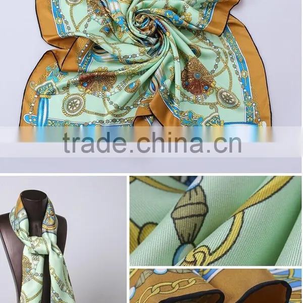 Fashion Factory Direct Custom Screen Printed Silk Scarf Quality Choice photo-4