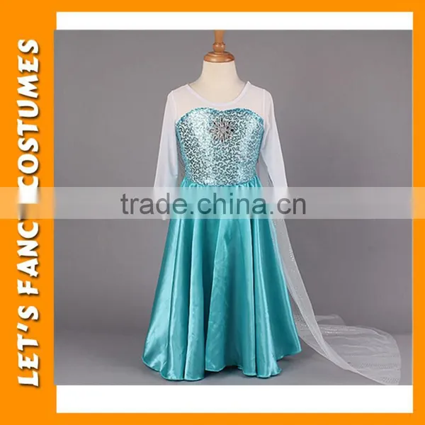 PGCC-2643 Wholesale Frozen Elsa Costumes for Girls Frozen Kids Party Dress for Children Halloween Fancy Dress Costume photo-2