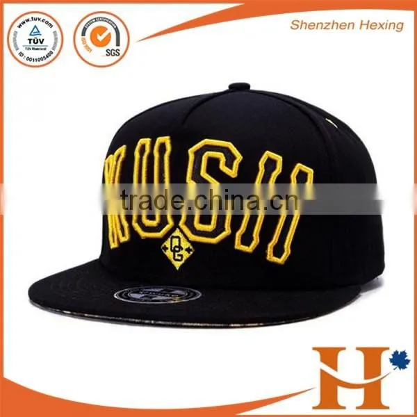 2016 Top Quality 100% Polyester Brim Embroidery Snapback Cap photo-6