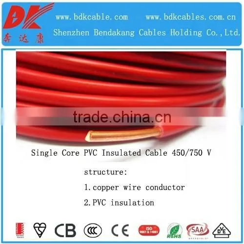 Pvc Single Core Cable Flexible Copper 450/750v Power Cables Size 2.5mm Single Core Multistrand Electrical Cables photo-4
