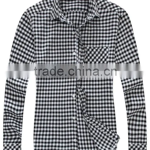 Long Sleeve Plaids Shirt/mens Plaid Shirt/wholesale Plaid Shirt photo-3