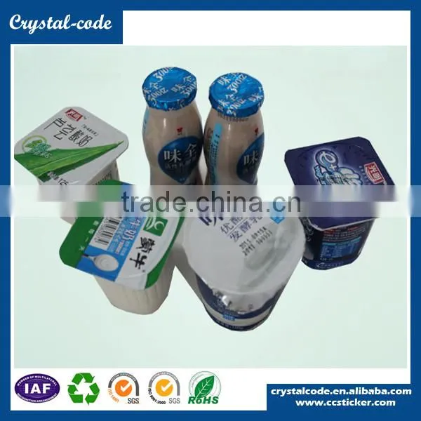 Top Level 40*30mm Yogurt Container Lid Tamper Proof Aluminum Foil Sticker photo-2