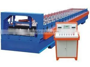 1100 Glazed Tile Roll Forming Machine Slanting Circular Arc Color Steel Glazed Roofing Tile Roll Forming Machine photo-3