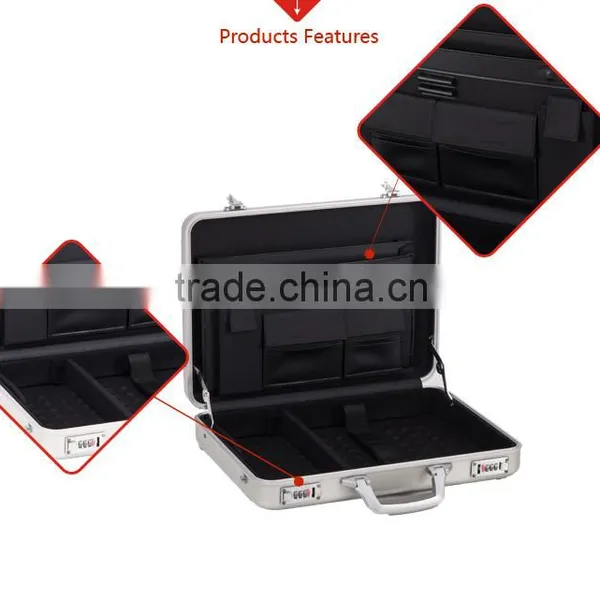 Sunrise Commercial Upgrade Quality Briefcase Men Makeup Aluminum Tool Box Briefcase photo-3