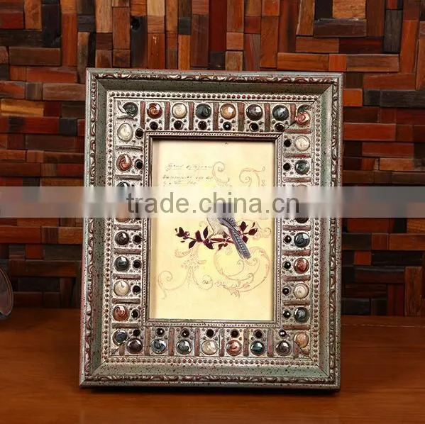 Premium Quality Classic Decorative Archaistic Wooden Picture Rahmen Handmade Baroque Antique Natural Solid Wood Photo Frame photo-2