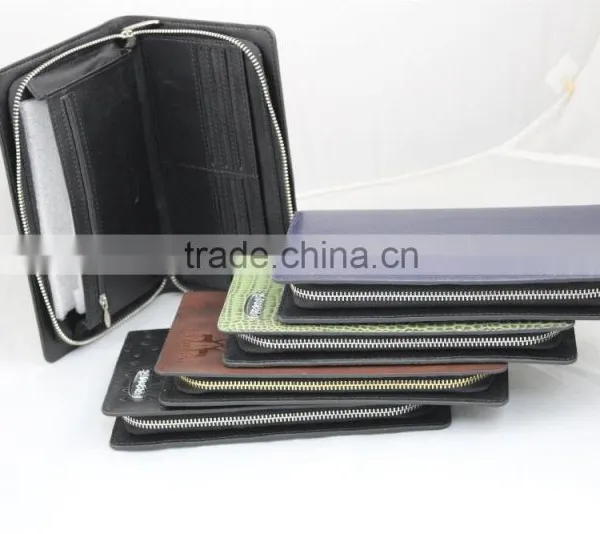 2015 Newest Style Leather Wallet, High Quality Different Leather Men's Wallet With Metal Logo Fashion Wallet photo-5