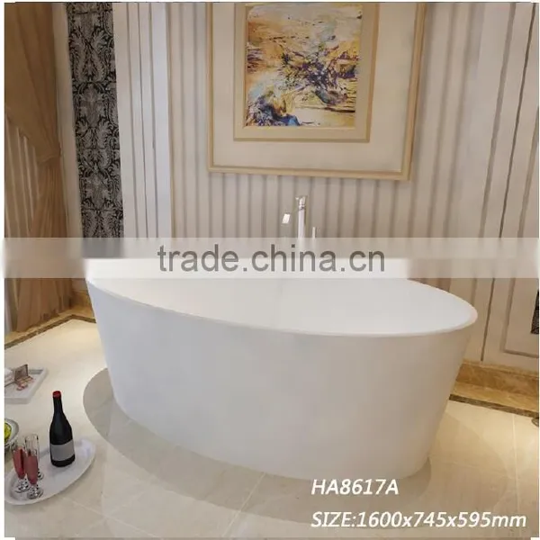 New Design!!!for Home or Hotel Ceramic and Artificial Stone Outdoor Bathtub Wholesale,resin Stone Bathroom Bathtub photo-5