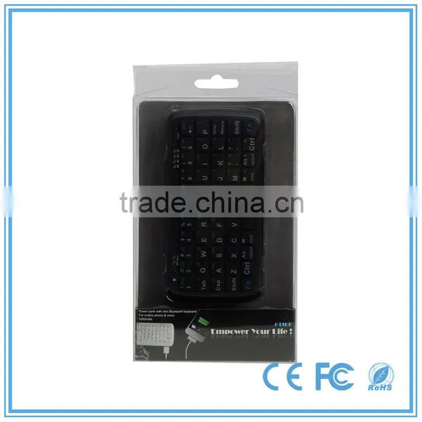 New Design 2 in 1 Portable Mini Wireless Bluetooth Keyboard Power Bank Built-in 5000mAh for Smart Phone photo-5