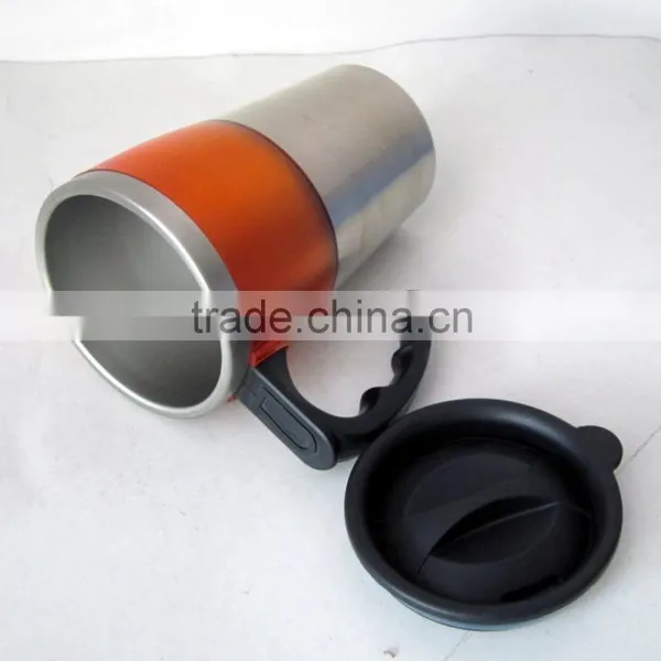 Colorful Travel Mug With Stainless Steel Holder and Plastic Ring photo-2