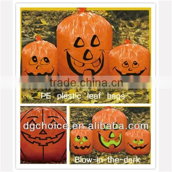 Colorful Outdoor Pumpkin Leaf Bag Plastic Garbage Bag for Household photo-3