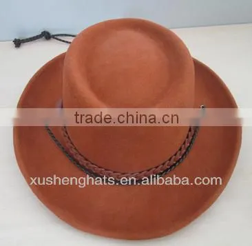 fashion hard cowboy hat with rope