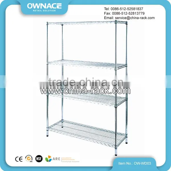 NSF Certificate Chrome Carbon Steel Wire Mesh Shelving photo-3